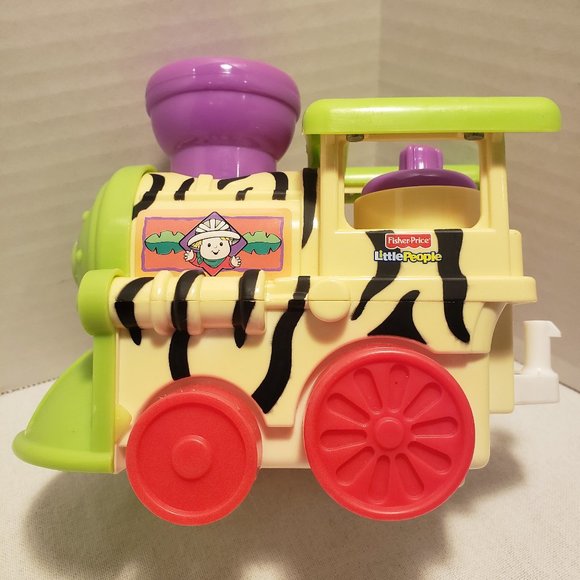 FISHER PRICE LITTLE PEOPLE SAFARI TRAIN ENGINE - PLAYS A MUSICAL TUNE - TESTED - Picture 3 of 16